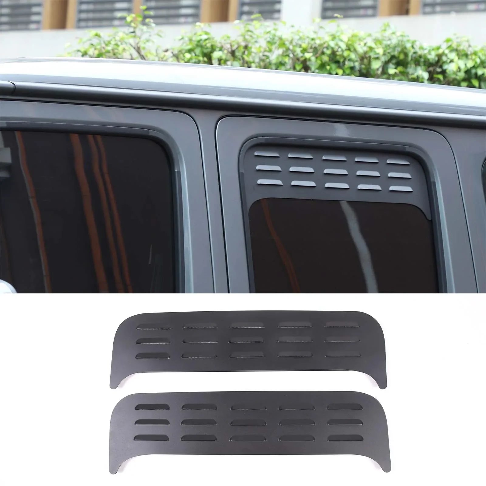 For Mercedes-Benz G-Class W464 2019-2024 Aluminum Black Car Rear Door Air Vents Ventilation Shutters Cover Trim Car Accessories