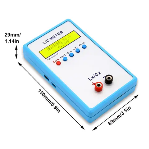 LC-200A 휴대용 디지털 LCD 커패시턴스 인덕턴스 미터, LC 측정 미터, 1pF-100mF, 1uH-100H