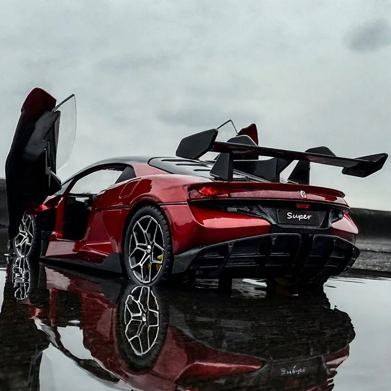 1/24 BYD Yangwang U9 سبيكة سيارة رياضية كهربائية نموذج دييكاست معدن جديد الطاقة سباق السيارات نموذج سيارة ضوء الصوت لعبة أطفال هدية #1