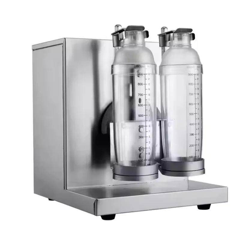 

Commercial Automatic Bubble Tea Shaker Machine Dual Chamber Stainless Steel Portable Boba Milk Tea Mixer