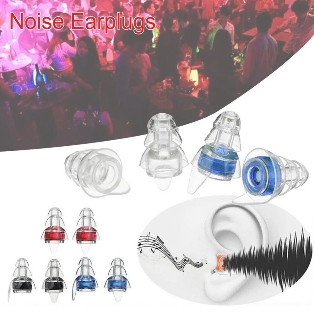 1 Pair Music Soft Silicone Ear Plugs Professional Grade Comfortable Fit Ear Protection Noise Reduction Reusable Earplugs Sport