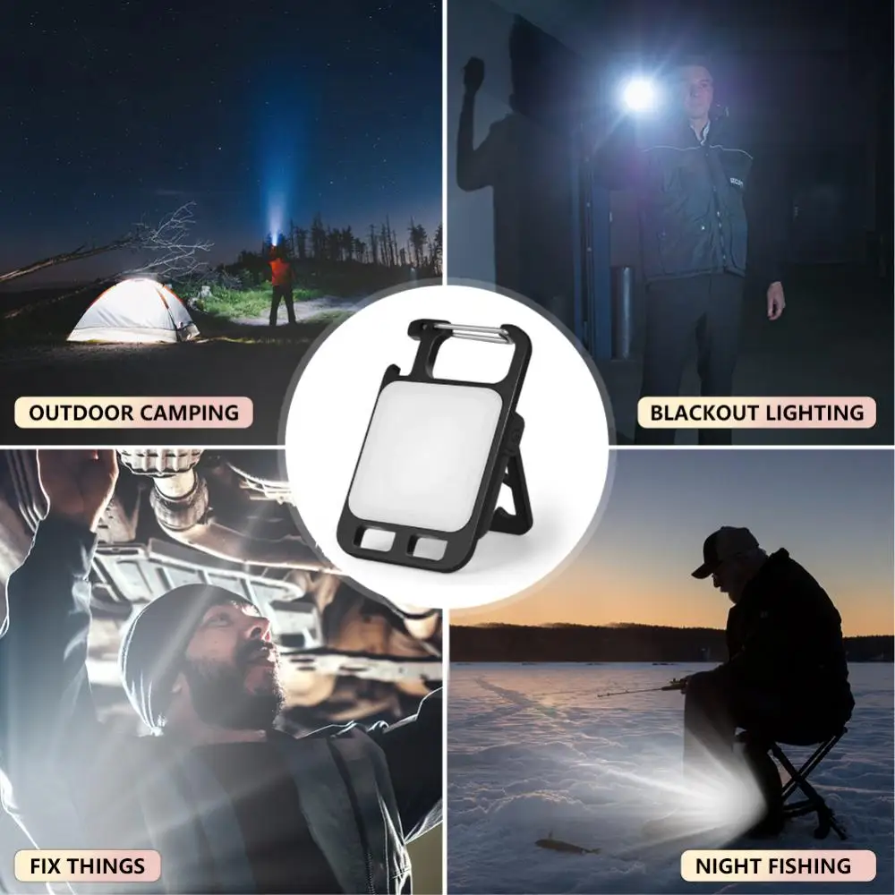 New Mini Pocket Keychain LED Light Фонарик Ultra Light Outdoor Camping Tool Lamp Multifunctional USB Rechargeable Work Torch