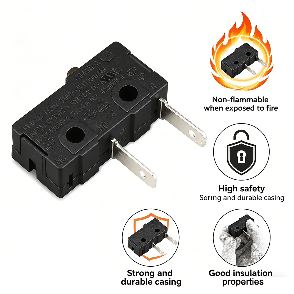 100PCS KW11 Micro Roller Lever Arm Normally Open Close Limit Switch 2Pin 3Pin 5A 125V 250V KW11-3Z KW11 3Z-A B C D E F H N 1 2 – Detail 8