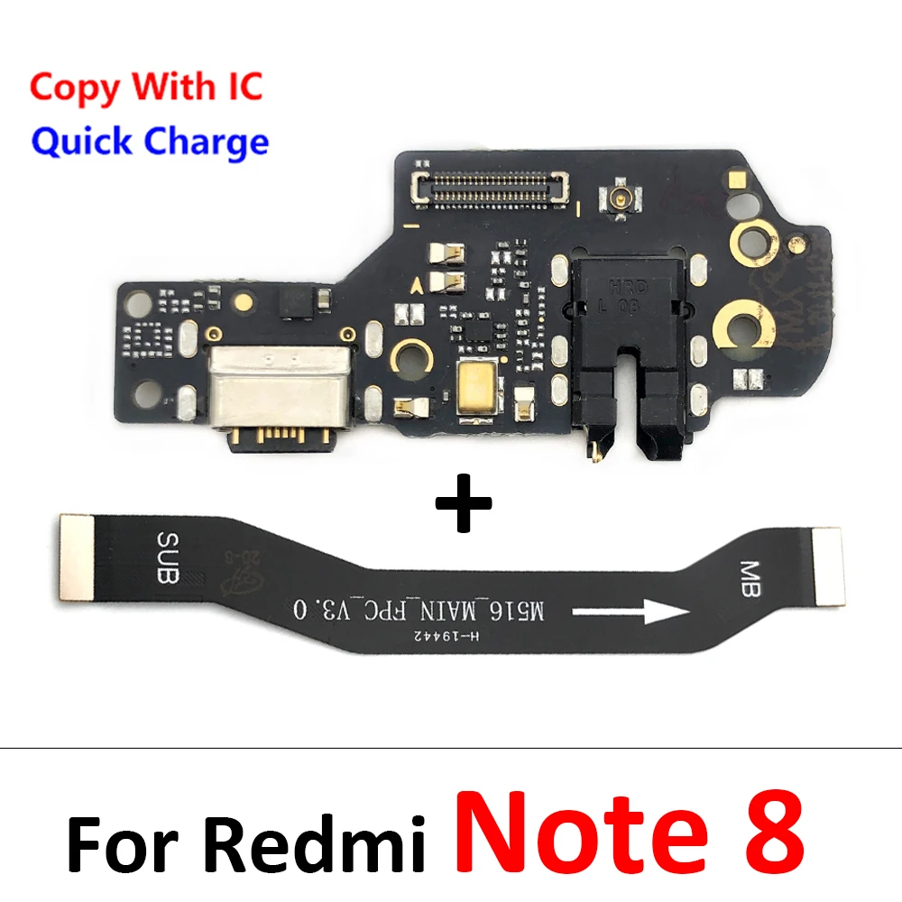 For Xiaomi Redmi Note 7 8 8T 9 9s 10 10s 11 12 Pro Plus 4G 5G USB Charger Charging Dock Port Connector Main Mainboard Flex Cable