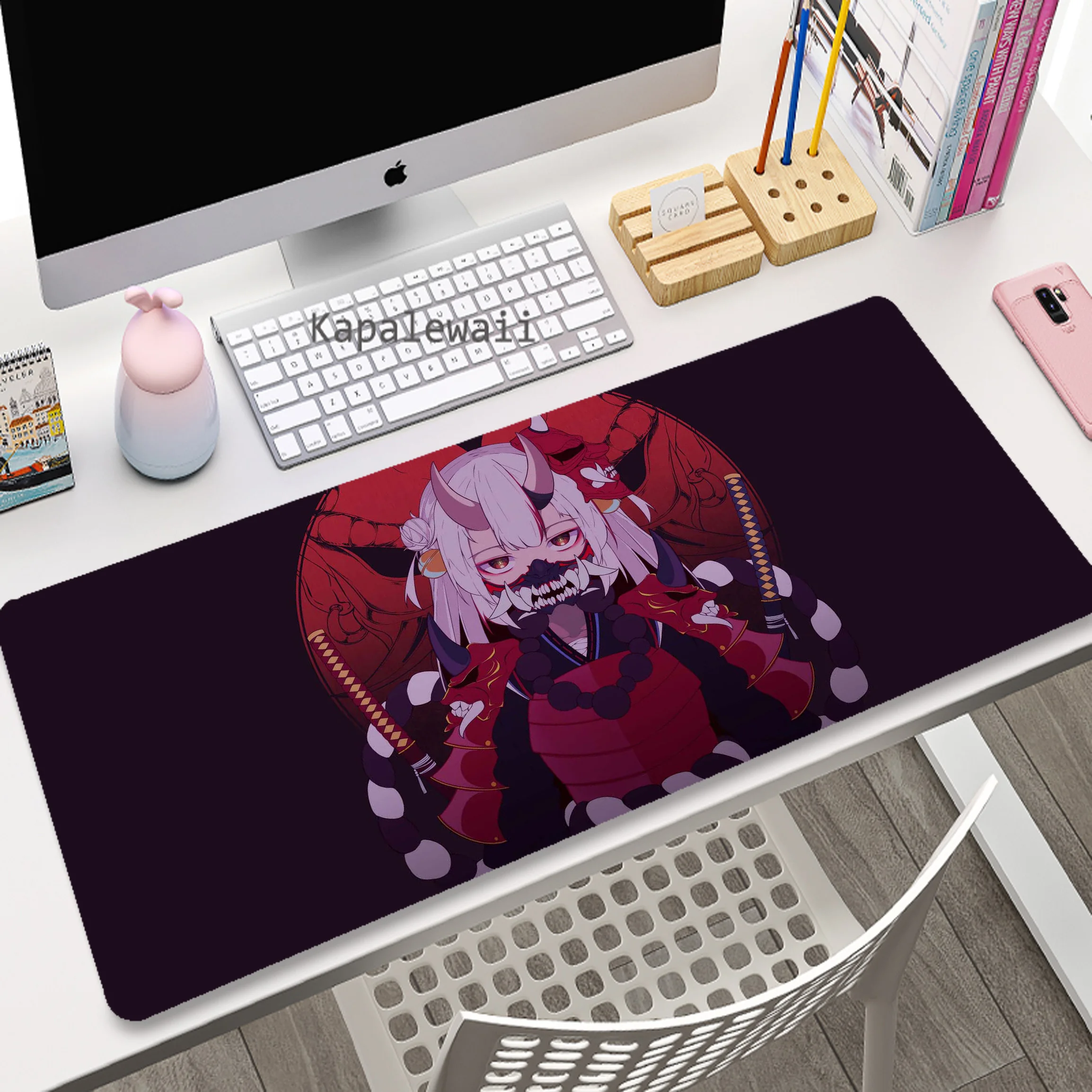 Estilo Japonês Maid Warrior Anime Gaming Mousepad, Acessórios de Velocidade Gamer, Almofadas De Teclado, Grande Tapete Do Mouse Do Computador, XXL