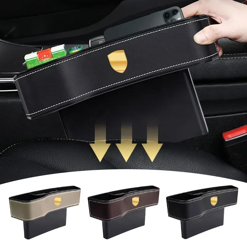Многофункциональный органайзер для зазора на сиденье автомобиля, коробка для хранения для Porsche Panamera Cayenne Macan 911 718 Boxster Taycan Cayman Carrera GT
