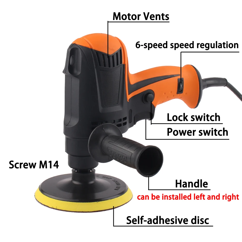 Car polishing machine waxing locomotive with small 220V household floor waxing scratch repair seal glaze beauty tool