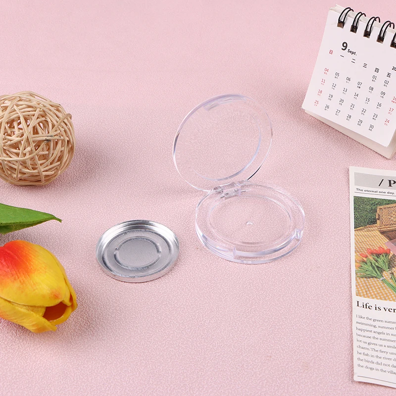 Flip Solid Ointment Box Eye Shadow Blush Box High Light Repair Powder Box Cosmetic Round Storage Container Frosted Packaging Box