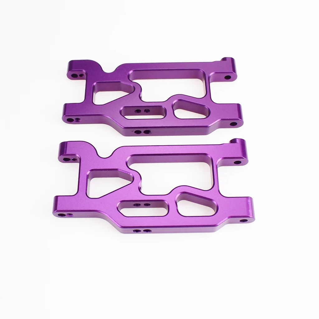 Brazo oscilante de suspensión delantera de aleación de aluminio, 2 uds., para Wltoys 104001   Accesorios de piezas de actualización de coche RC 1/10, color morado