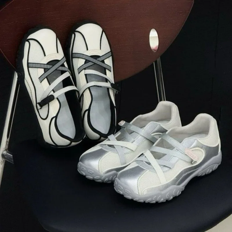 

Женская повседневная обувь на плоской подошве с эластичной лентой и круглым носком, женская обувь Мэри Джейн для отдыха, повседневная весна-осень Zapatillas De Mujer