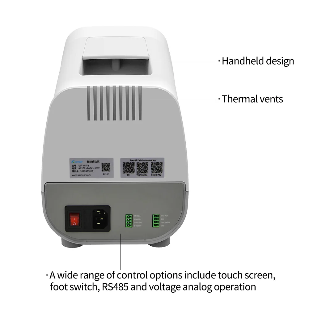 Imagem -02 - Bomba Peristáltica Kamoer High Flow Wi-fi Motor de Passo Bomba Doseadora com Rs485 Interruptor de pé para Laboratório e Enchimento ac 110220v Uip3