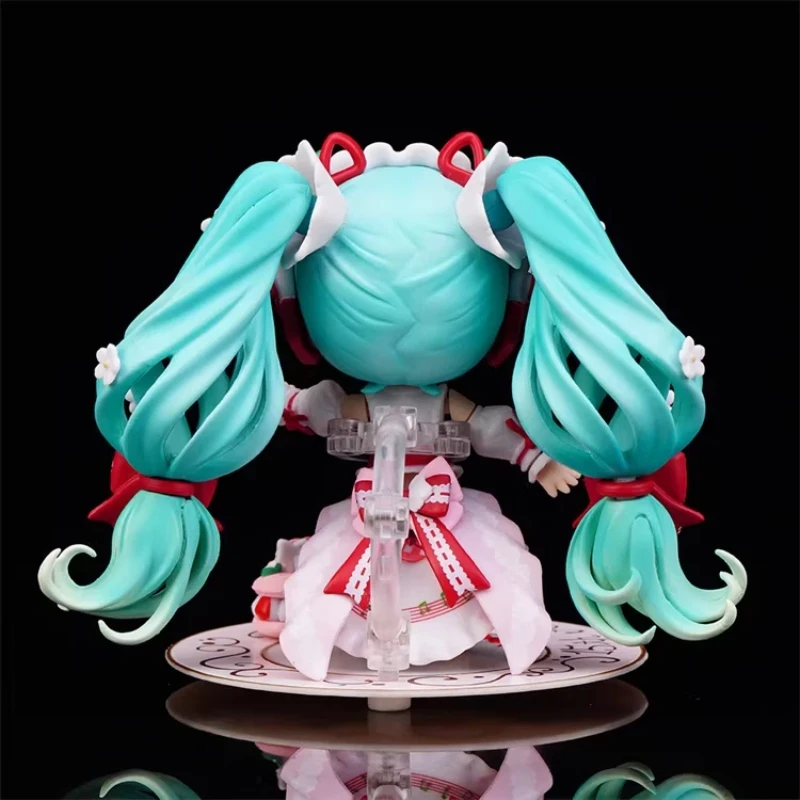 10cm Nendoroid Hatsune 1939 Strawberry Cake 1940 Magical Hatsune Q Version Action Figure Anime Model Toy Desktop Ornament Gift image 3