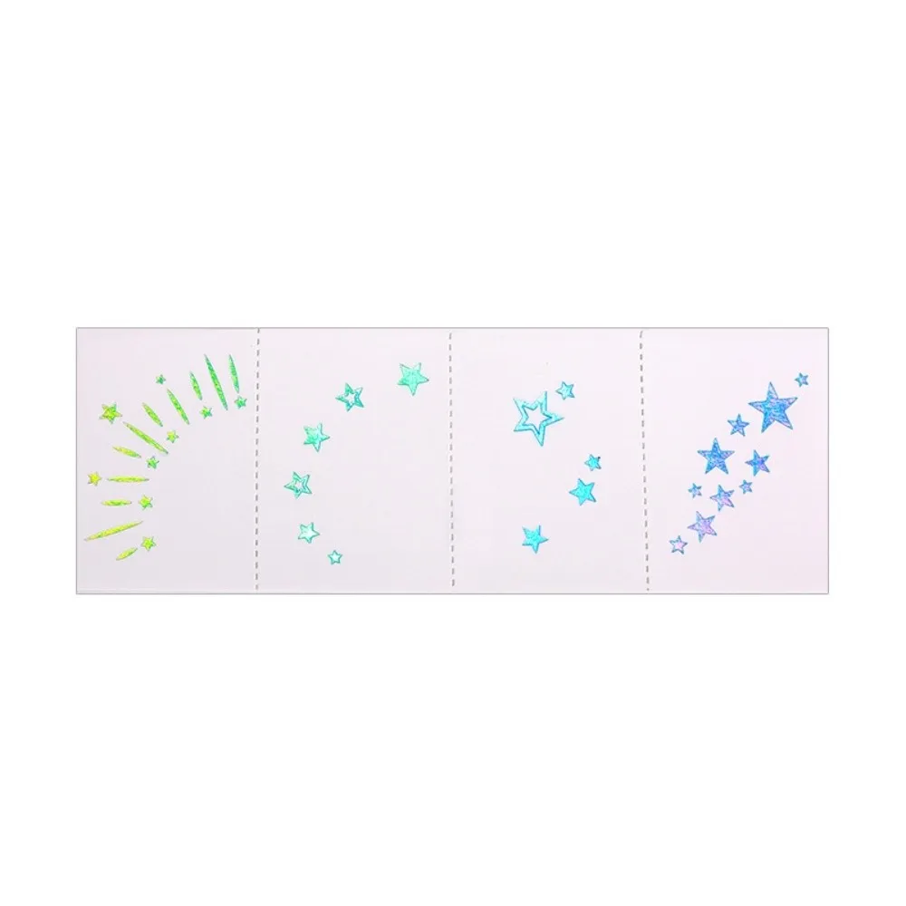 12pcs Waterproof Glitter Freckles Face Tattoo Long Lasting Facial Art Face Temporary Tattoos Gold Disposable Makeup Stickers