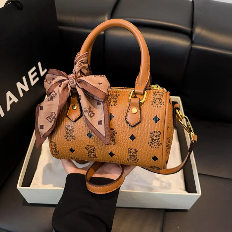 Bolsa Casual CITEX LV Vintage  Boston Pillow Bag Feminina Nova Coleção Primavera Verão 2025 com Forro de Poliéster, Alça ...