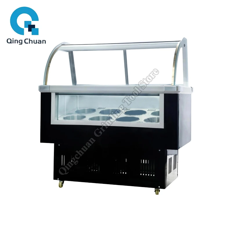 

Commercial Ice Cream Display Cabinet Large Capacity Freezer Multifunctional Popsicle Showcase Frozen Food Showcase