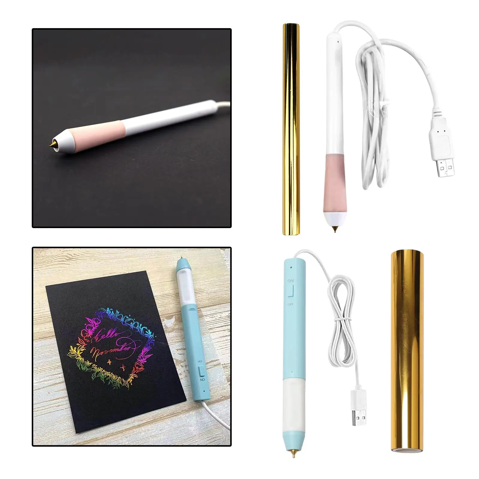 حار القلم USB 1.5 مللي متر أداة النقش قلم رسم البلاستيك ، البرنز بطاقة الكتابة اليدوية صنع الخط