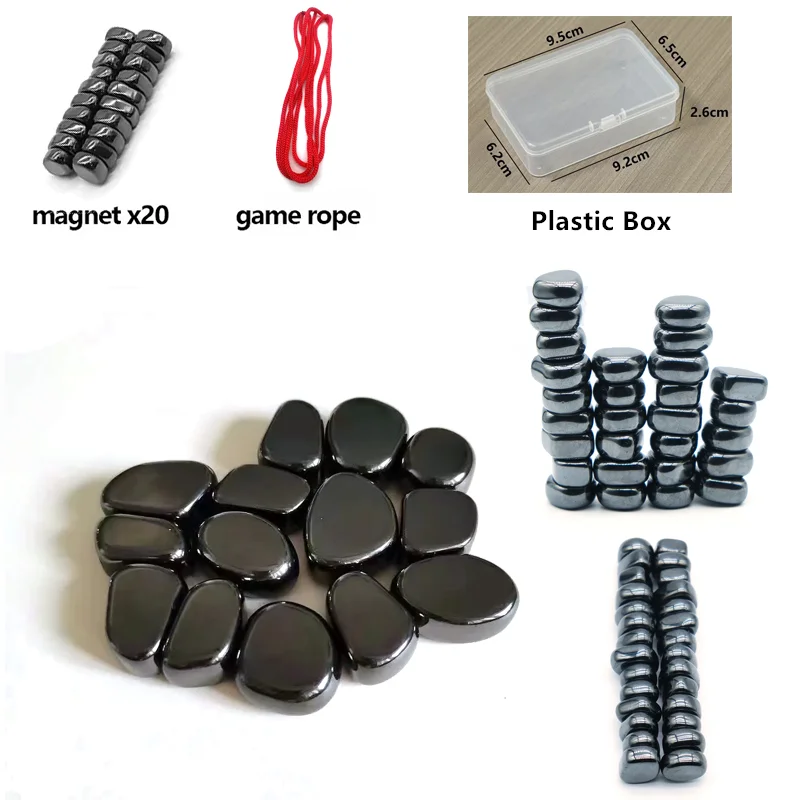 Black Irregular Lodestone Magnet Multi Functional Energy Block Relieve Stress Entertainment Magnetic Therapy DIY Fridge Magnet
