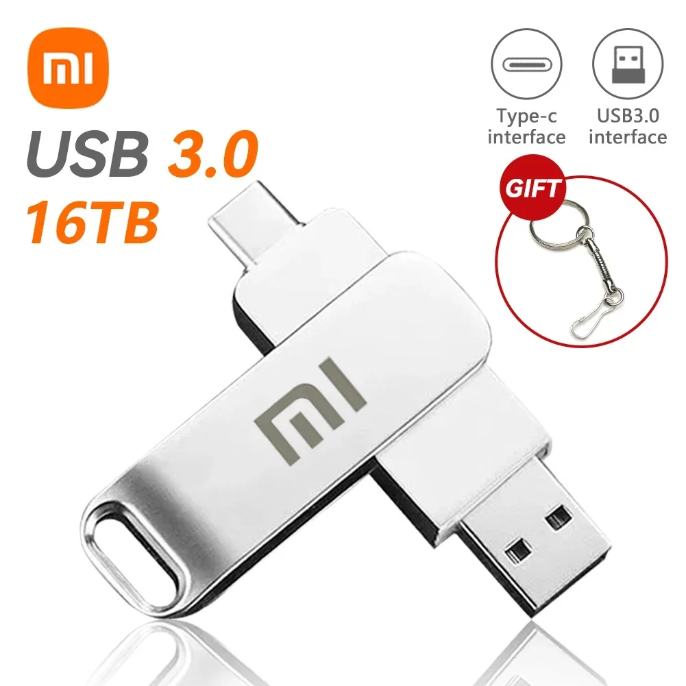 Xiaomi-unidad Flash Usb 3,0 de 2TB, Pendrive de Metal de alta velocidad, 1TB, 16TB, portátil, resistente al agua