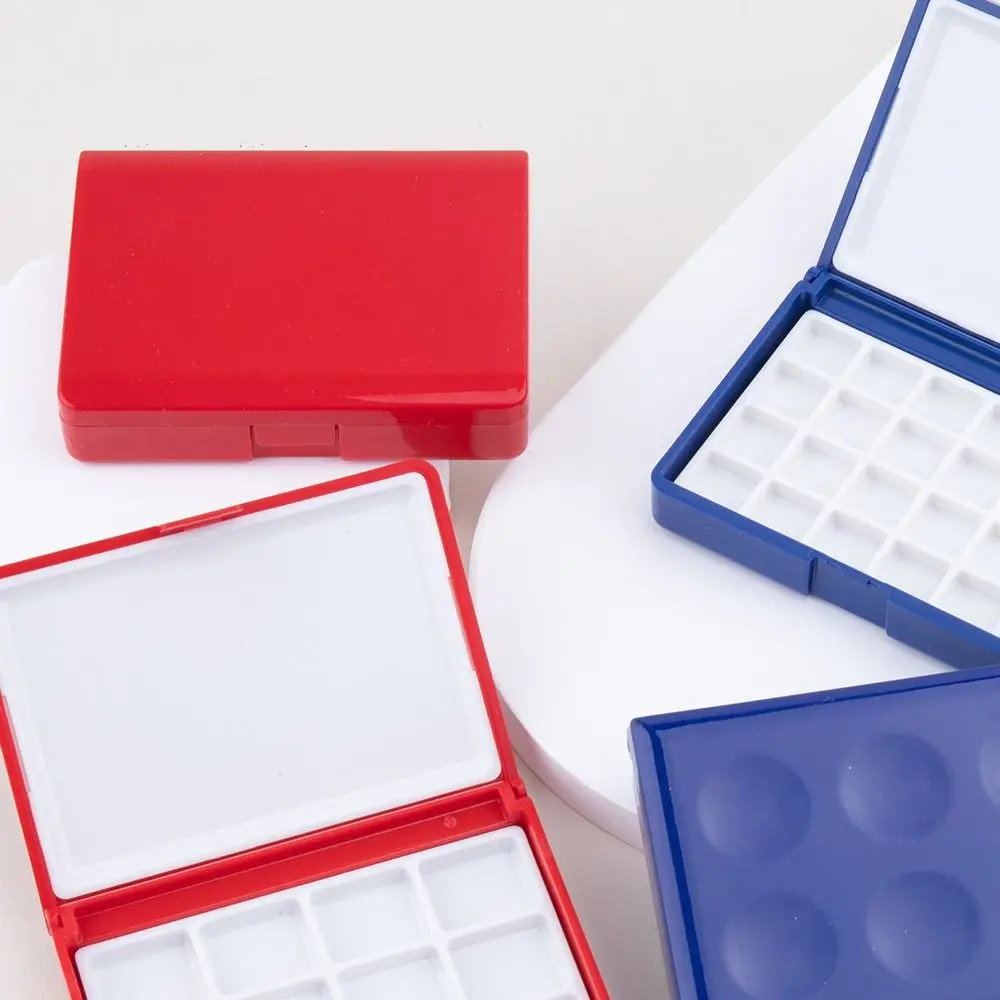 أدوات الرسم 12/24 شبكة صندوق ألوان مائية صغير فارغ المحمولة اللوحة صندوق الصباغ 1 مللي الفنان السفر رسم لوحة الفنان استخدام #5