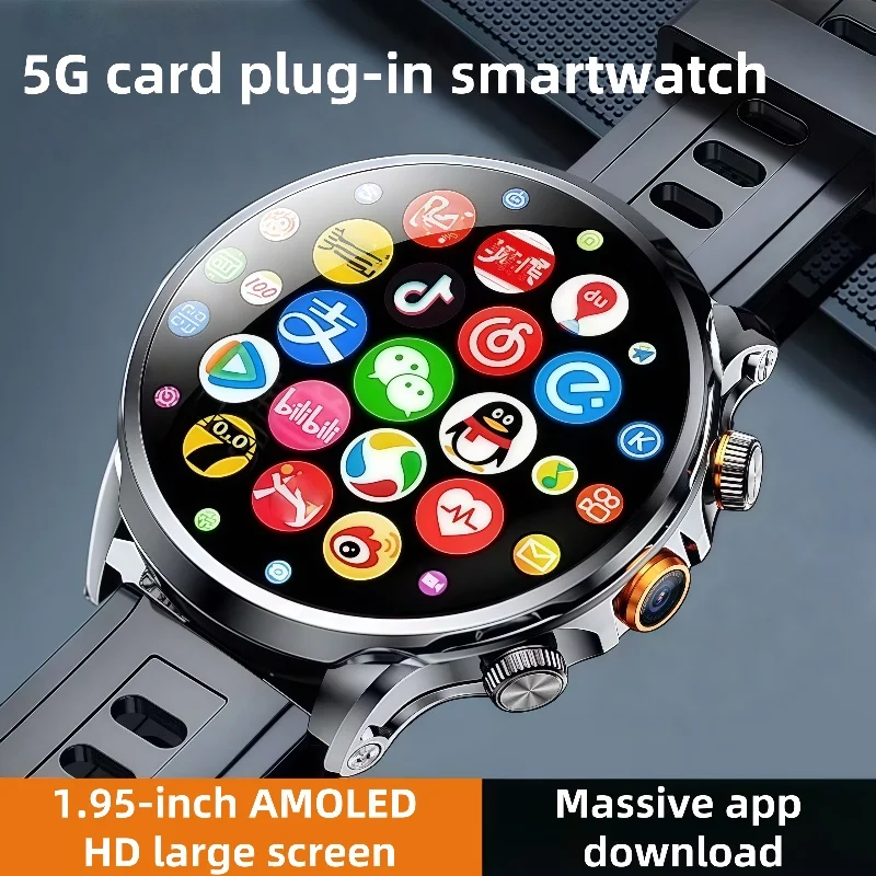 

H18 Smart Watch With 500W Camera 128GB Storage 1 95 Inch IPS Display GPS WIFI Heart Rate Tracking Android 9 0 Smartwatch