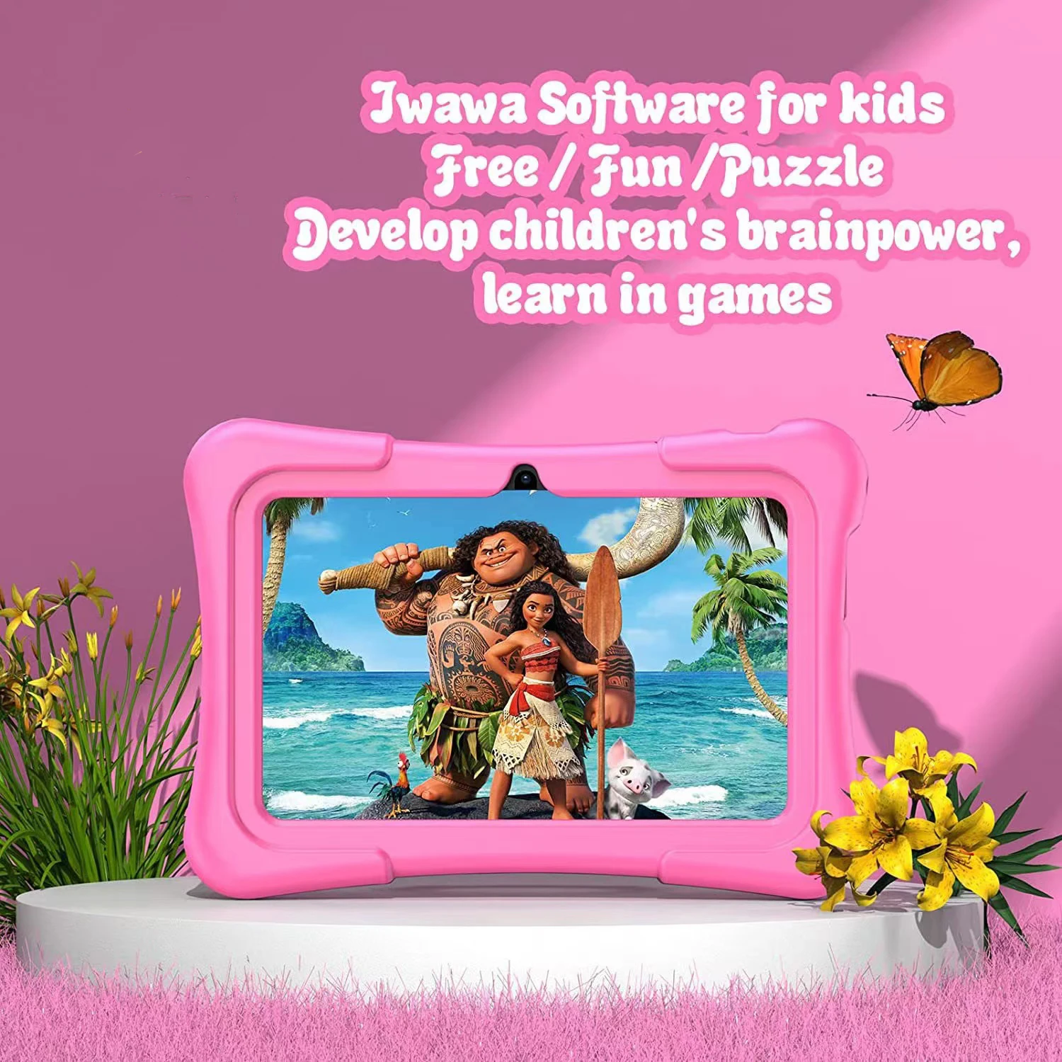 32GB Kids Tablet 7.0'' Android 12 Proof Case 5G WiFi Google Dual Camera Learning Education Toy Tablet Children Boys Girls Gifts