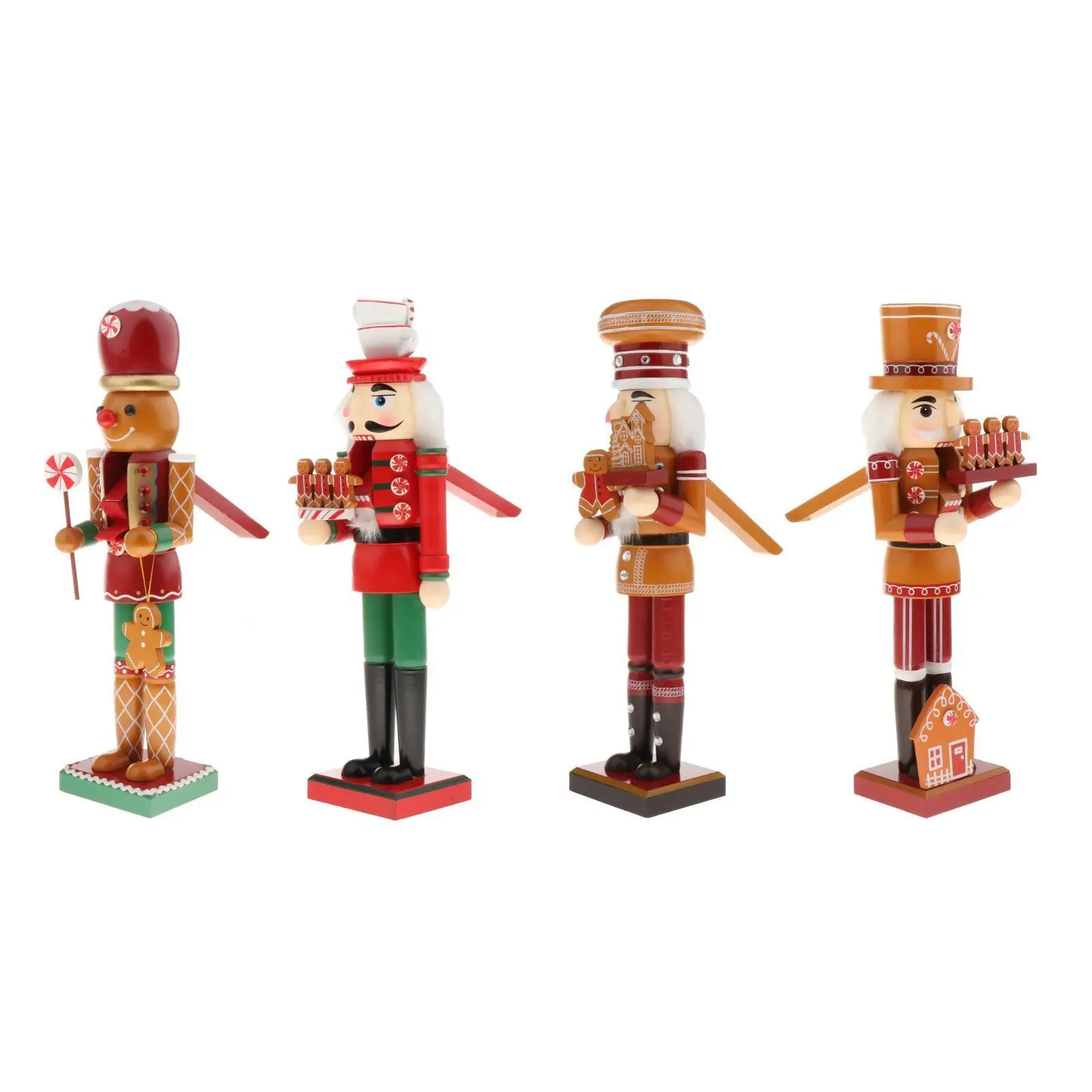Wooden Christmas Nutcracker 36cm Hand Made & Painted Decoration Soldier Puppet