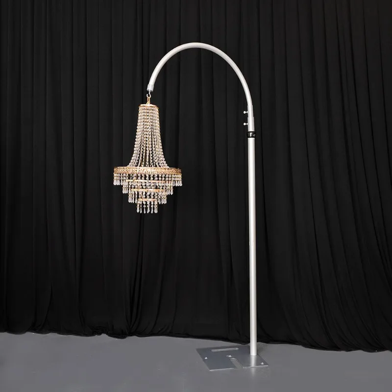 3Ft semicircular adjustable chandelier frame, gauze frame aluminum alloy retractable chandelier direct curtain frame