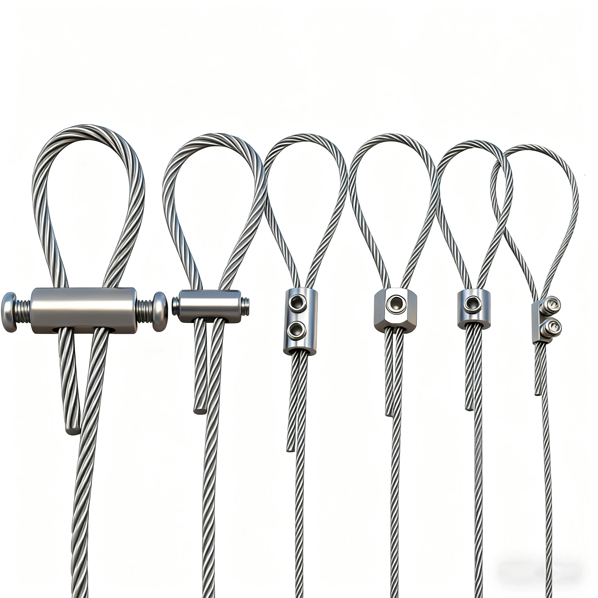 1-4mm Stainless Steel Wire Rope Clamp, Adjustable Metal Clamp, Pipe Clamp Can Be Used for Household Hanging Pictures