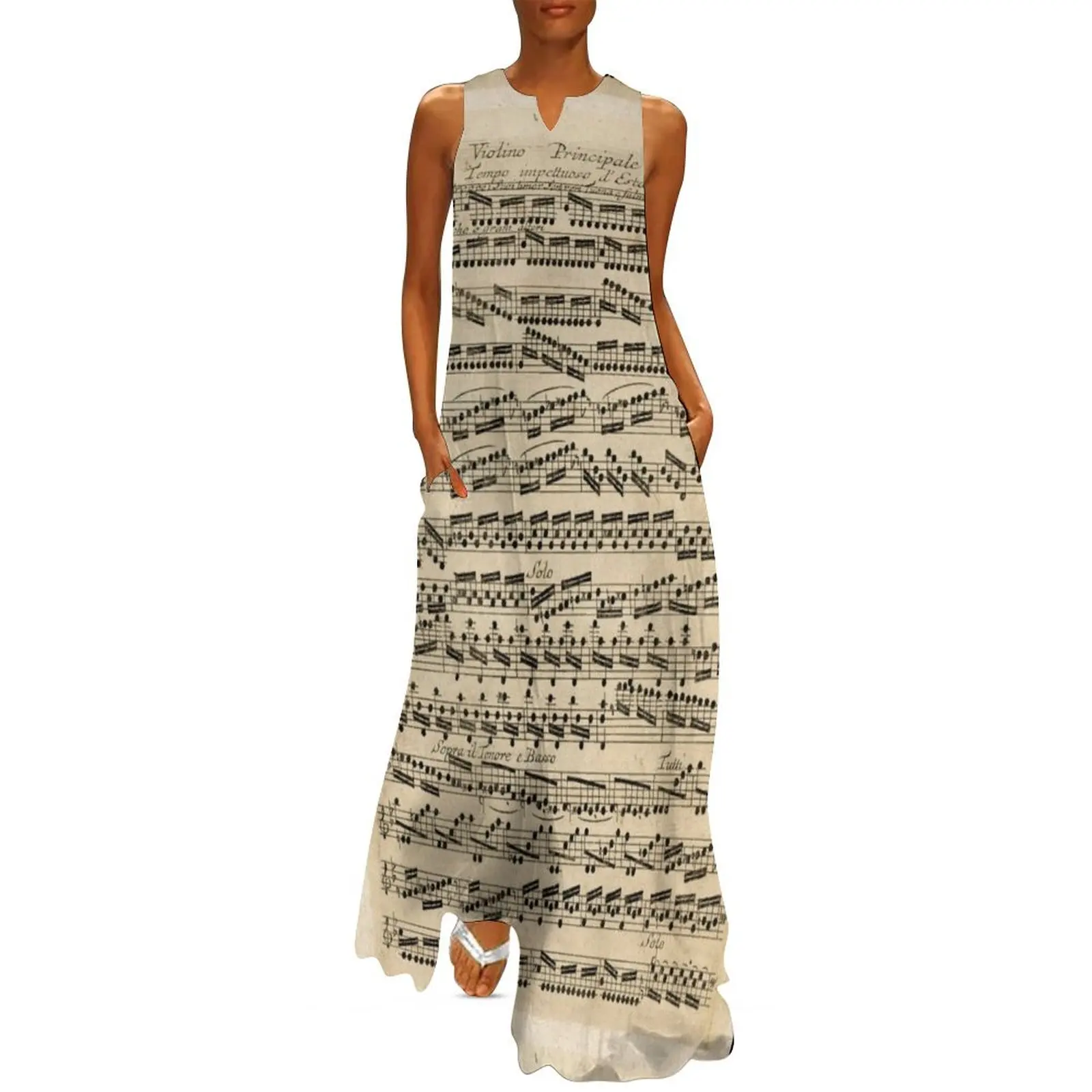 

Vivaldi Summer The four Seasons Original handwritten score (2 of 4) Long Dress dress women summer 2024