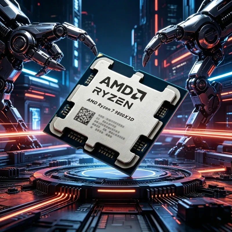 

Ultimate AMD Desktop CPU Ryzen 7 9800X3D R7 9800X3D,Up to 5.2GHz 8-Core 16-Thread 96MB Cache,Gaming AM5 Without Package