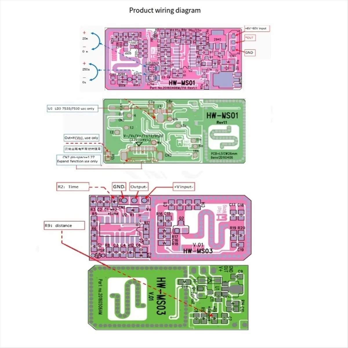 A14G High Performance Motion Sensor -MS03 2.4GHz to 5.8GHz Microwave Radar Human Body Induction PIR Switch Module for Diy