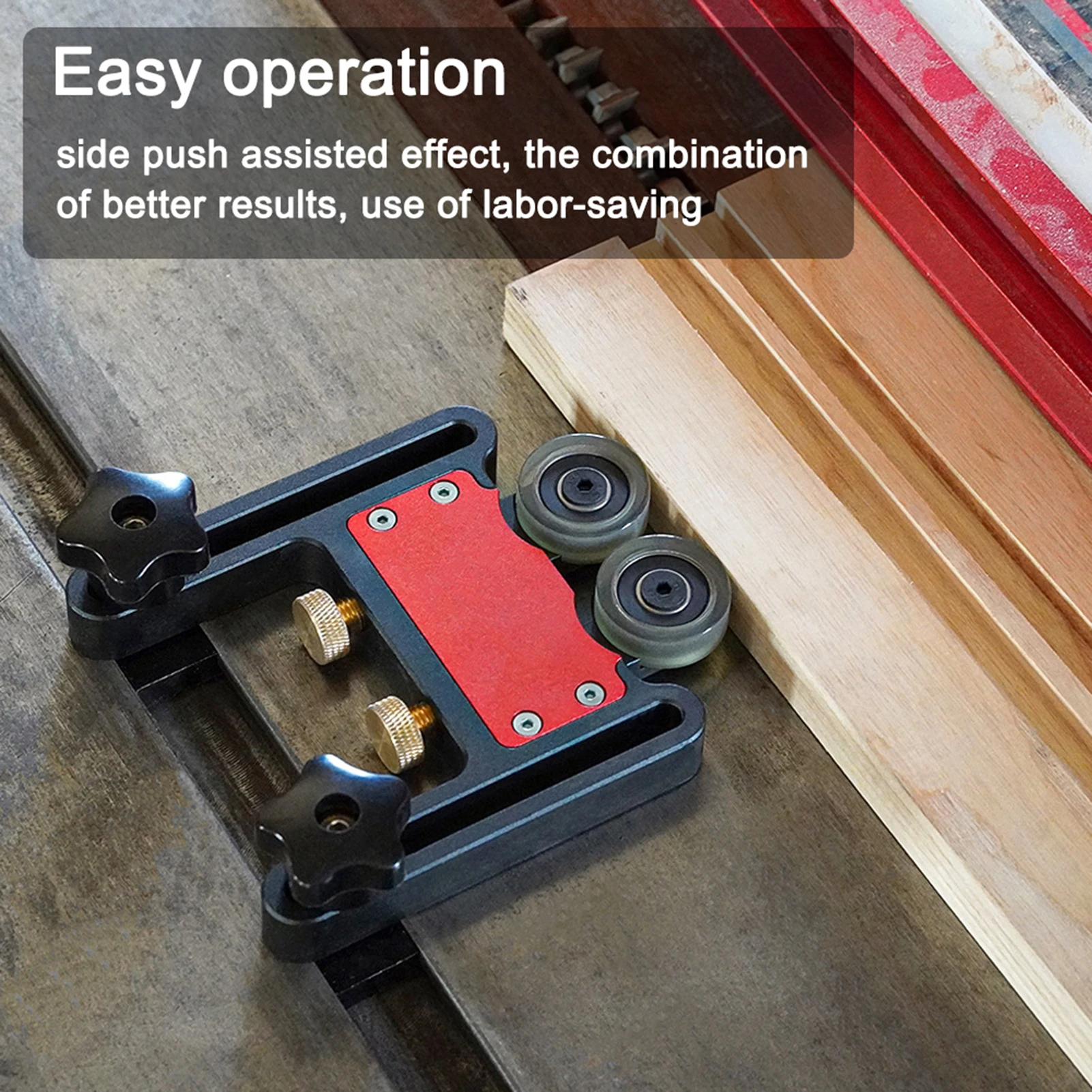 Aluminum Alloy Table Saws Pressing Feeder  Board Fixing Bearing Wheel for T Tracks Fence Woodworking Bearing Feeding Roller