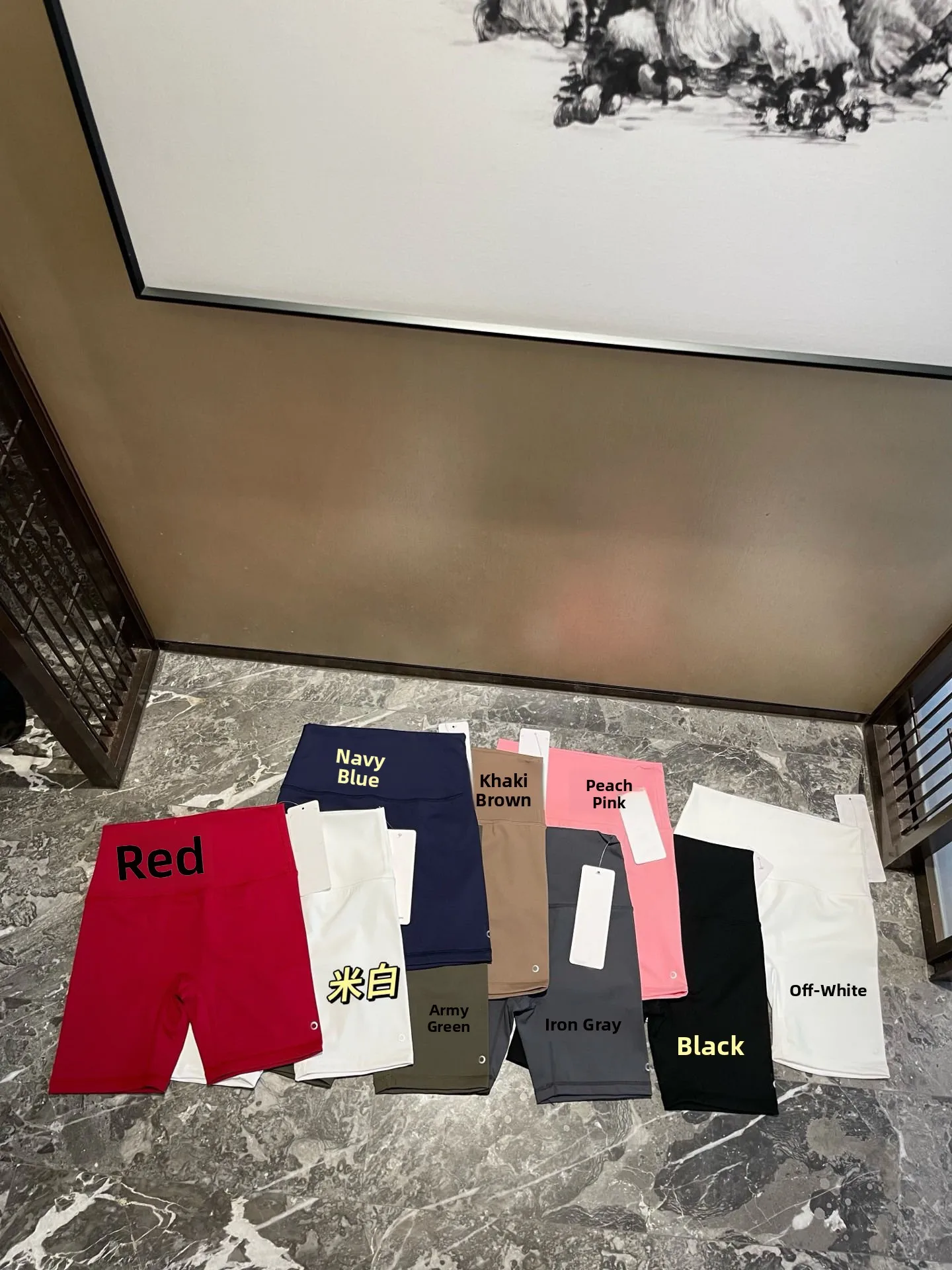 High Waist Quick Dry Running Yoga Shorts Women's Fitness Running Shorts Breathable Gym Tight Shorts Three-Quarter Length