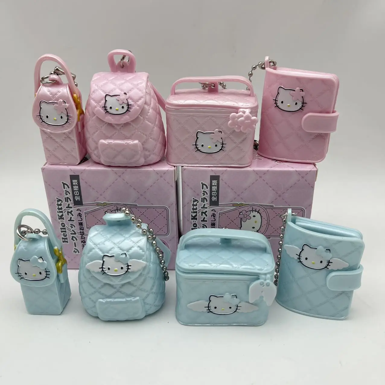 2025 جديد سانريو مرحبا كيتي أنيمي الملاك سلسلة حقيبة صغيرة 8 المعلقات المفاتيح سلسلة الهاتف مفاجأة صندوق أعمى الفتيات هدية عيد ميلاد