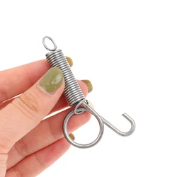 New 10Pcs 7.5cm Multipurpose Spring Animal Cage Latches Lock Rabbit Cage Door Tension Spring With Hook Fixing Spring