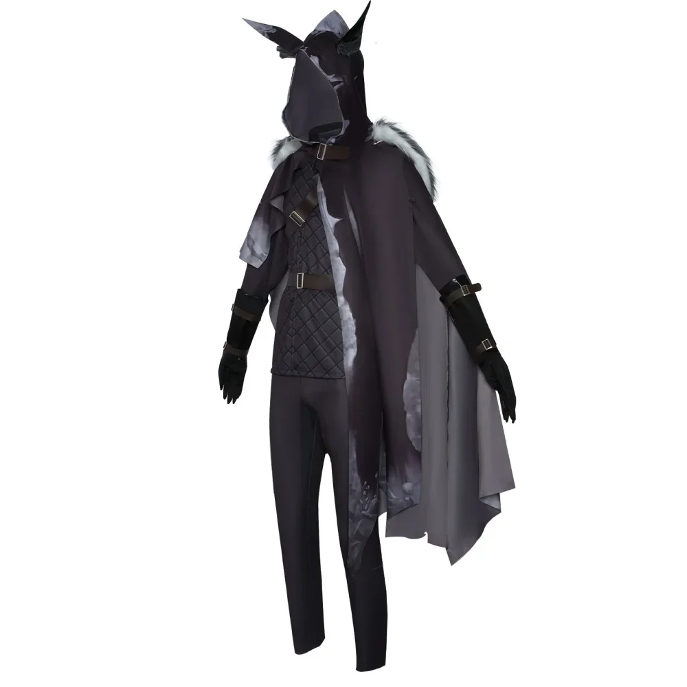 2025 لعبة ساعة ليلية تأثيري أنيمي Ithaqua زي شعر مستعار مقنعين عباءة كيب موحدة رجل هالوين كرنفال البدلة