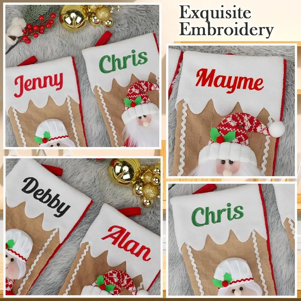 

Cute Personalized Christmas Stockings Santa Claus Large Large Christmas Stockings Perfect Mrs. Claus Xmas Stockings