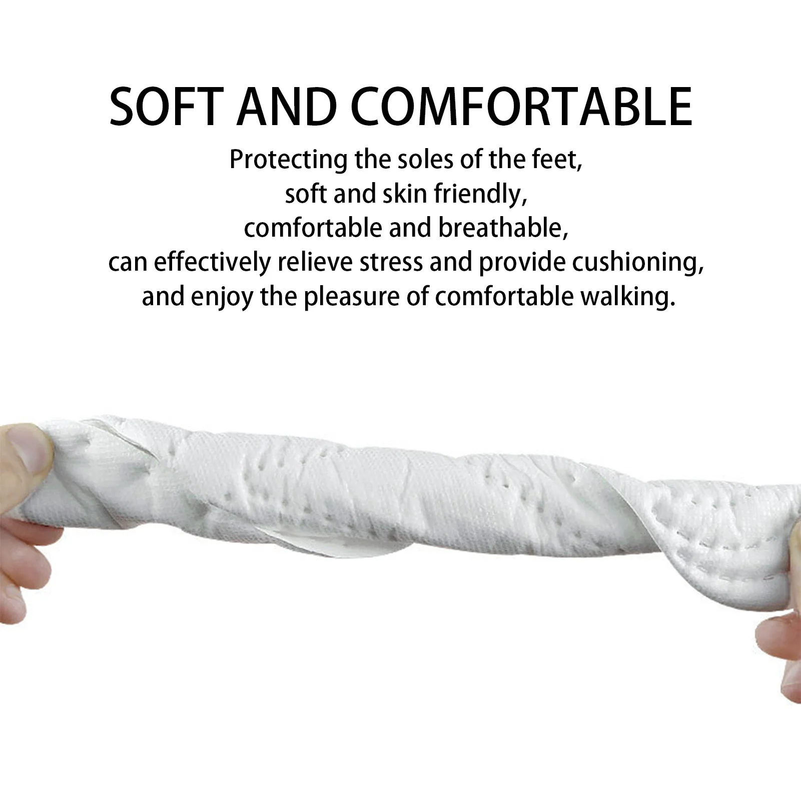 

5 Pairs Disposable Sweat Absorbing Insole Absorbs Sweat & Controls Odor Barefoot Inserts for Walking Running Sports