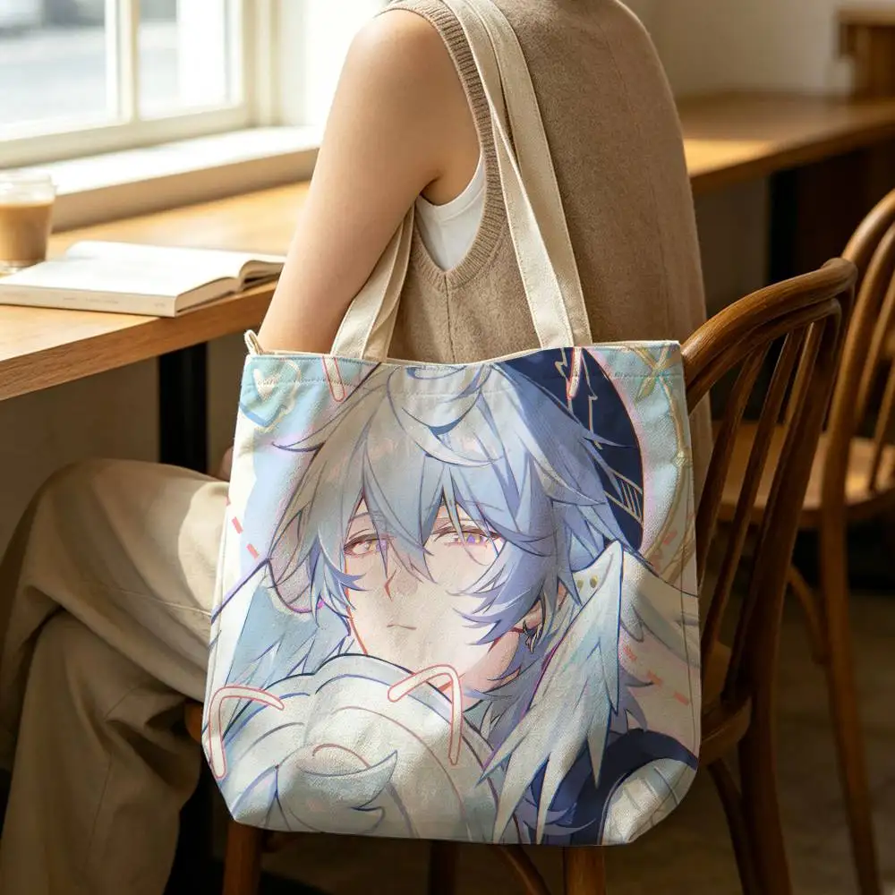 S-Sunday HSR Tote Bag for Women Reusable Shopping Tote Bag Zippered Shoulder Bags Print