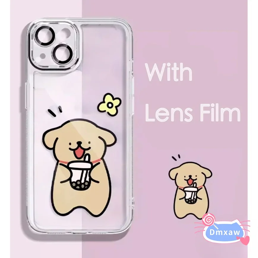 جراب شفاف لـ iqoo z9 توربو z9x z8x z8 z7 pro z7x z6 z5x z5 5 5g 4g ، حافظة لينة بتصميم كلب كرتوني لطيف #5