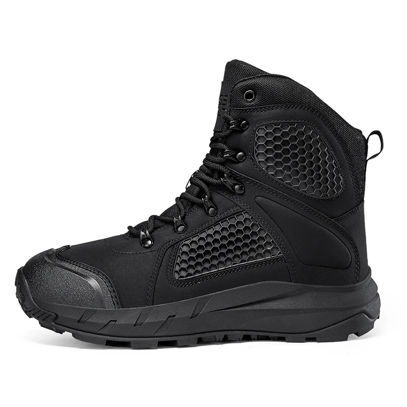 

Men's High Top Boots Outdoor Non Slip Hiking Boots Military Tactical Boot Hollow Out Mesh Boots Desert Ankle Boot Botas Hombre