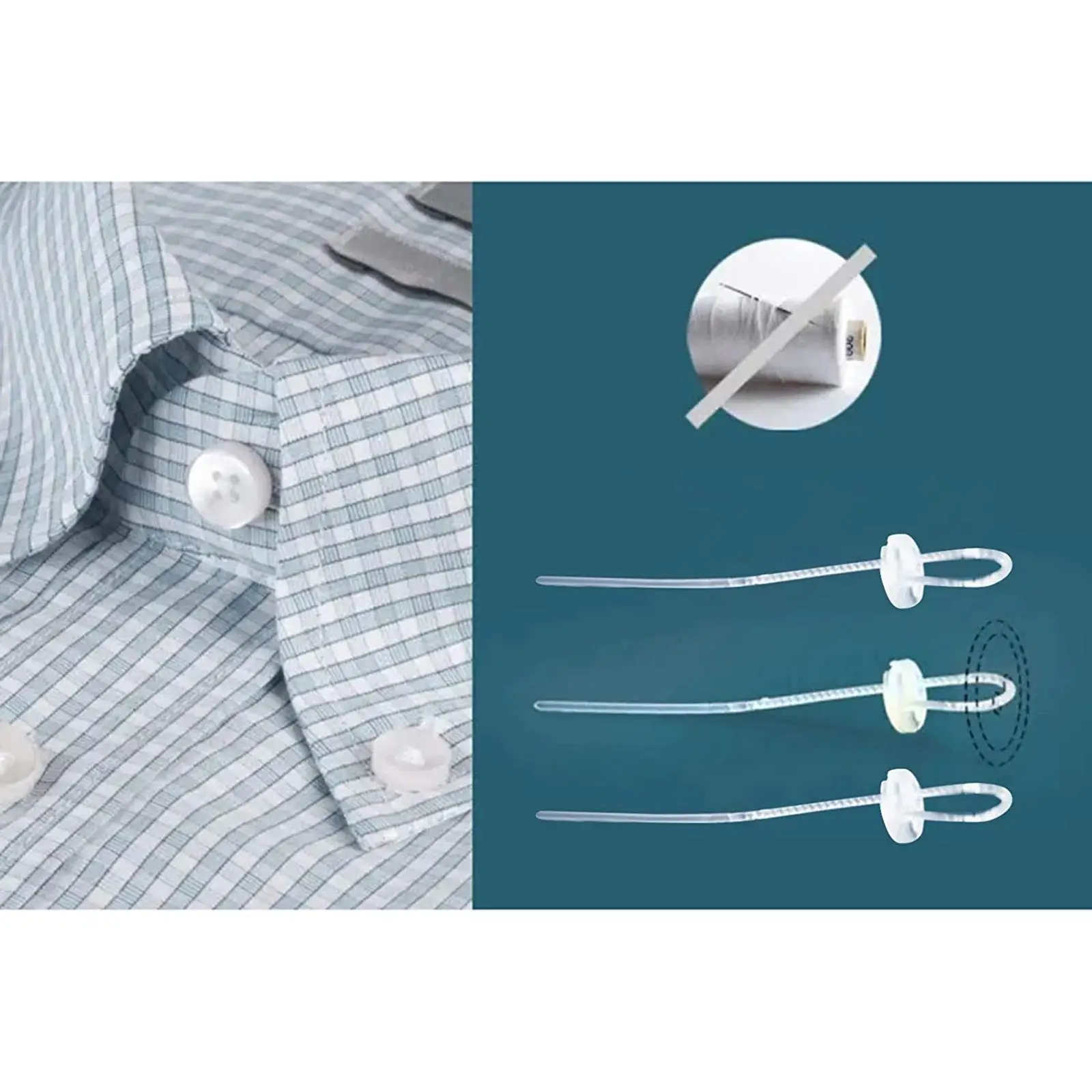 Button Repair Kit No Sew Plastic Quick Fix Tool for Coats Shirts Jackets Convenient Needle Return Accessory