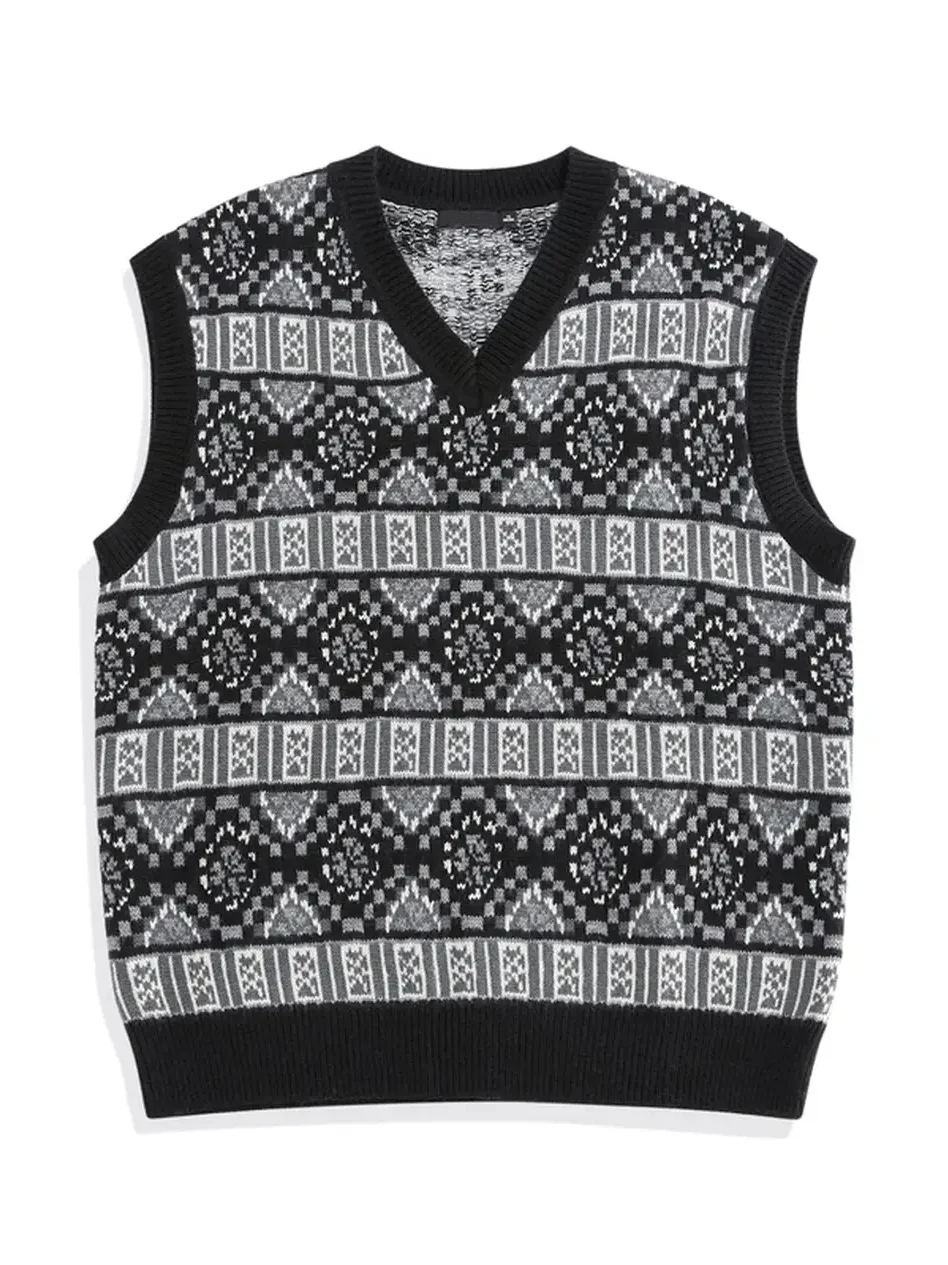 

ex Thiened Retro Knitted Sweater without Sves V-ne Warm Wool Blend Fabric Couples Commuting Autumn Winter Clothes