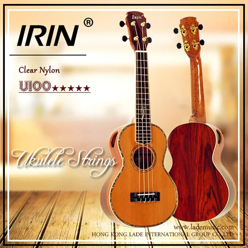 IRIN senar Ukulele profesional senar nilon bening hitam senar Ukulele warna-warni Aksesori suku cadang instrumen senar