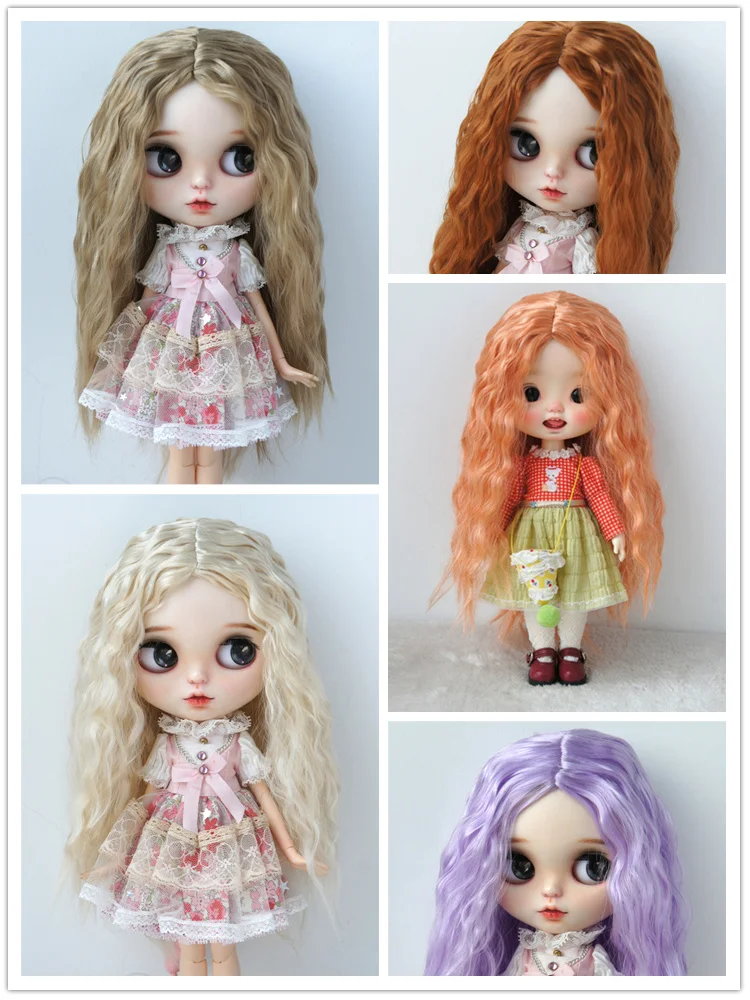 JD706 All Sizes For Long Curly Doll Wig Soft Synthetic Mohair YOSD MSD SD Blythes Hair Wholesale BJD Wigs Doll Accessories