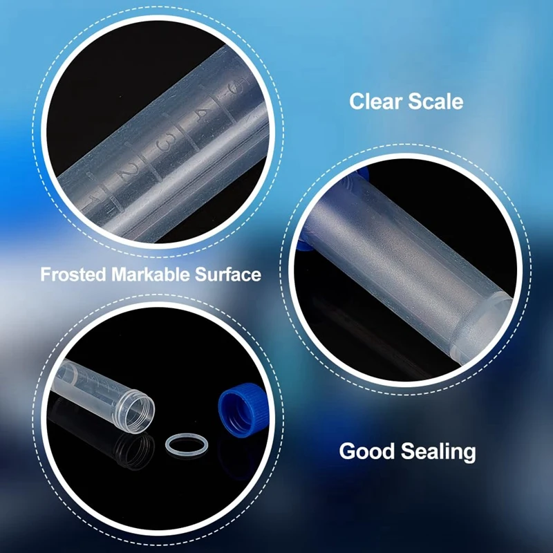 36Pcs 5Ml Cryo Tubes fiale di plastica con tappi a vite piccole provette per campioni provette con scatola di immagazzinaggio per forniture di laboratorio
