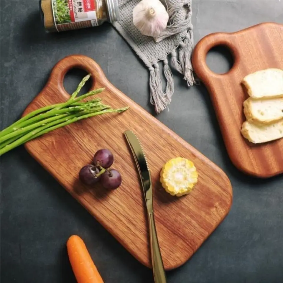 Ebony Whole Wood Cutting Board Solid Wood Cutting Board Children's Supplementary Food Chopping Block Simple Cutting Board ZD942