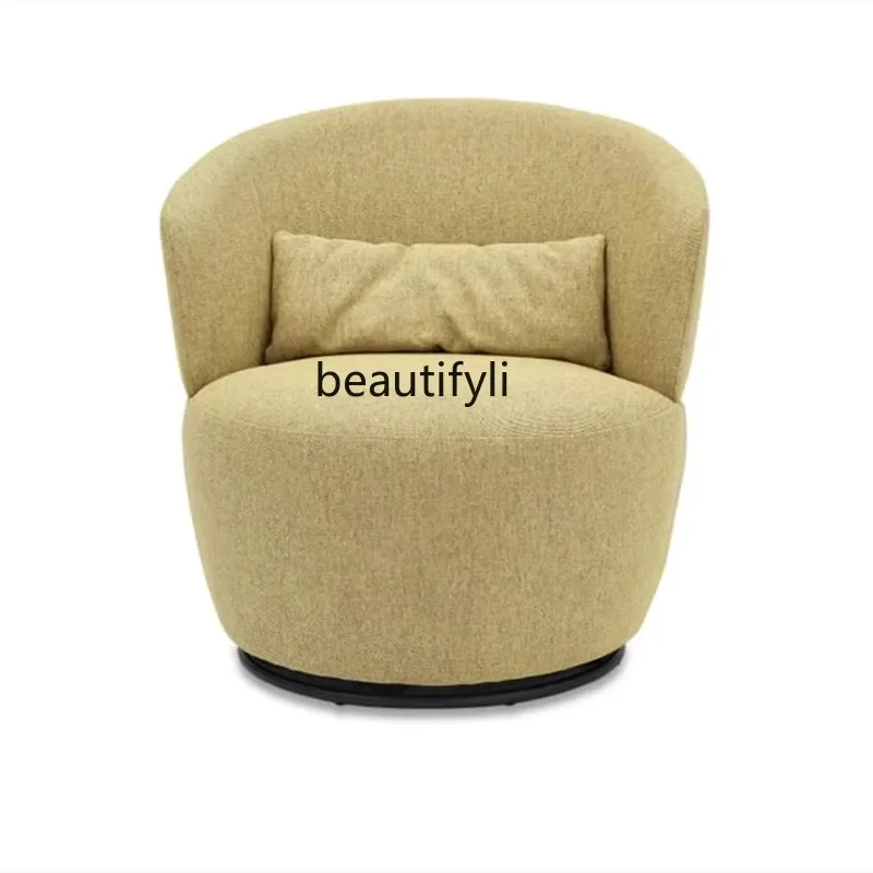 

Simple light luxury rotating backrest sofa chair Italian armrest round leisure chair living room single sofa