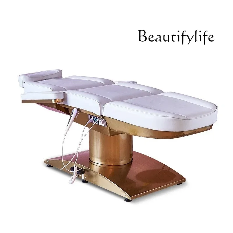 High-End Electric Beauty Bed Foldable Rotary Multifunctional Tattoo Bed