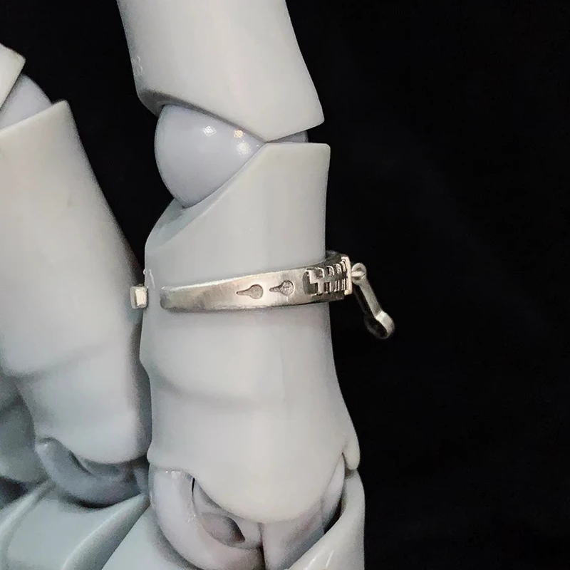 Anime JoJos Bizarre Adventure Stand-in Zipper Ring Open Ring For Women Men Lover Vintage Jewelry